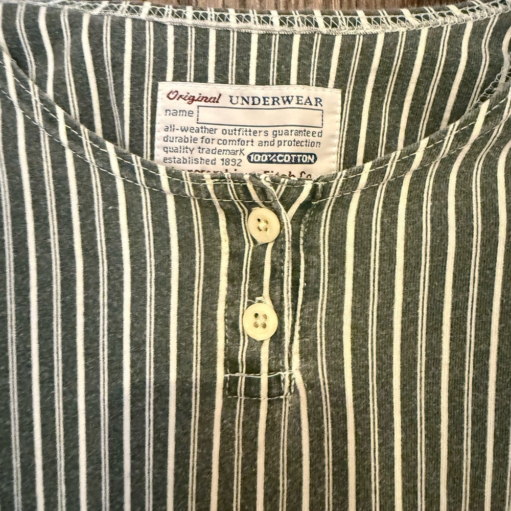 Vintage Abercrombie & Fitch Striped Long Sleeve Henley Top Like New! - Picture 3 of 8